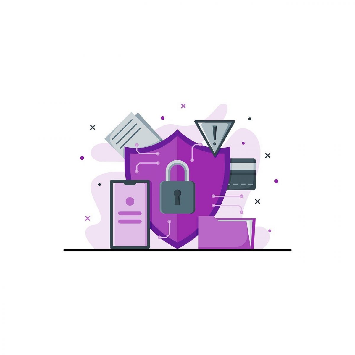 Free internet security digital vector
